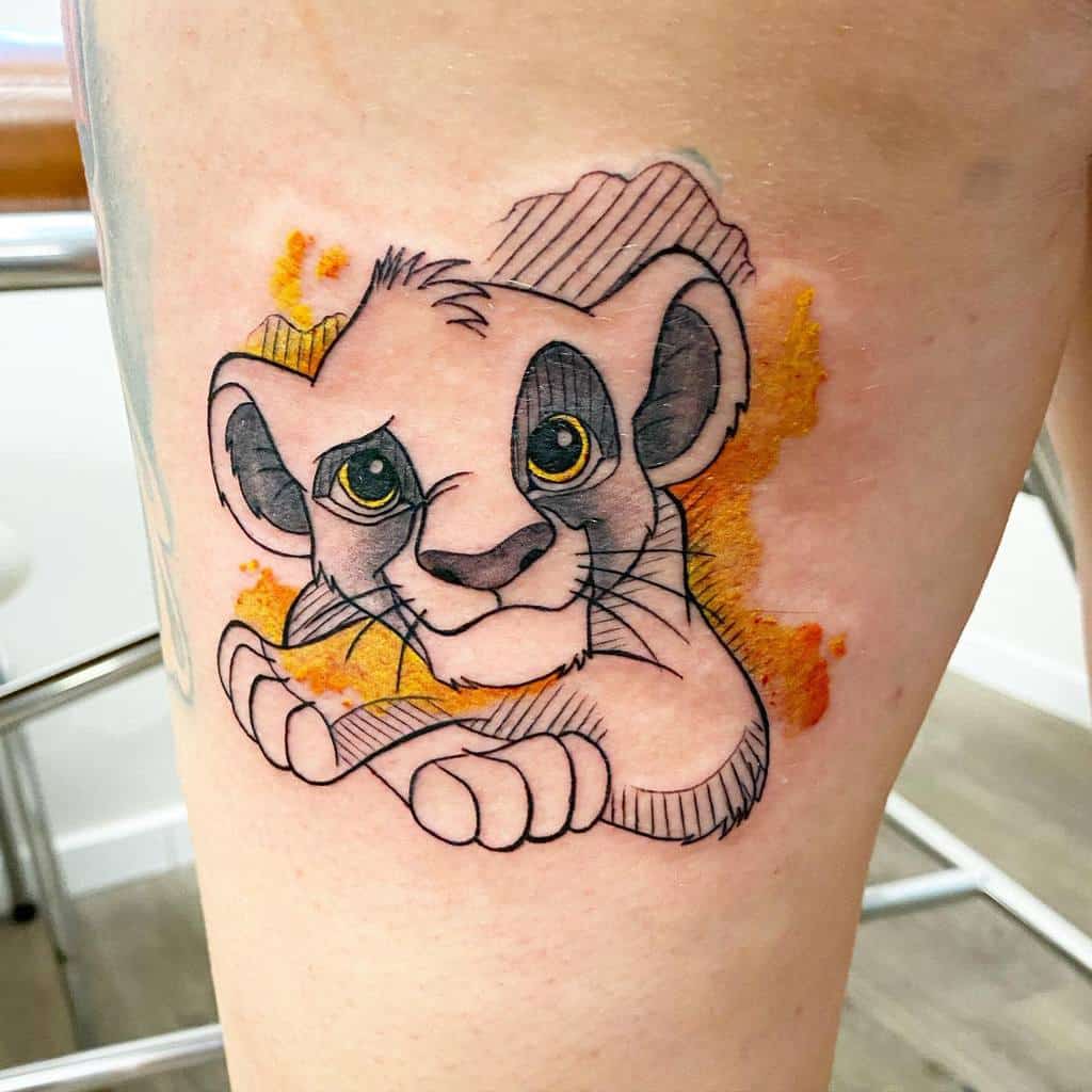 Petits tatouages du roi lion Disney neotattoo_roms