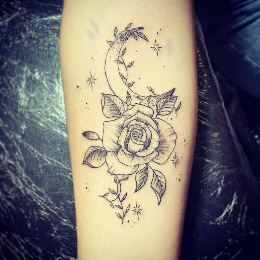 blackwork simple rose tatouages tattoosbyjon2018