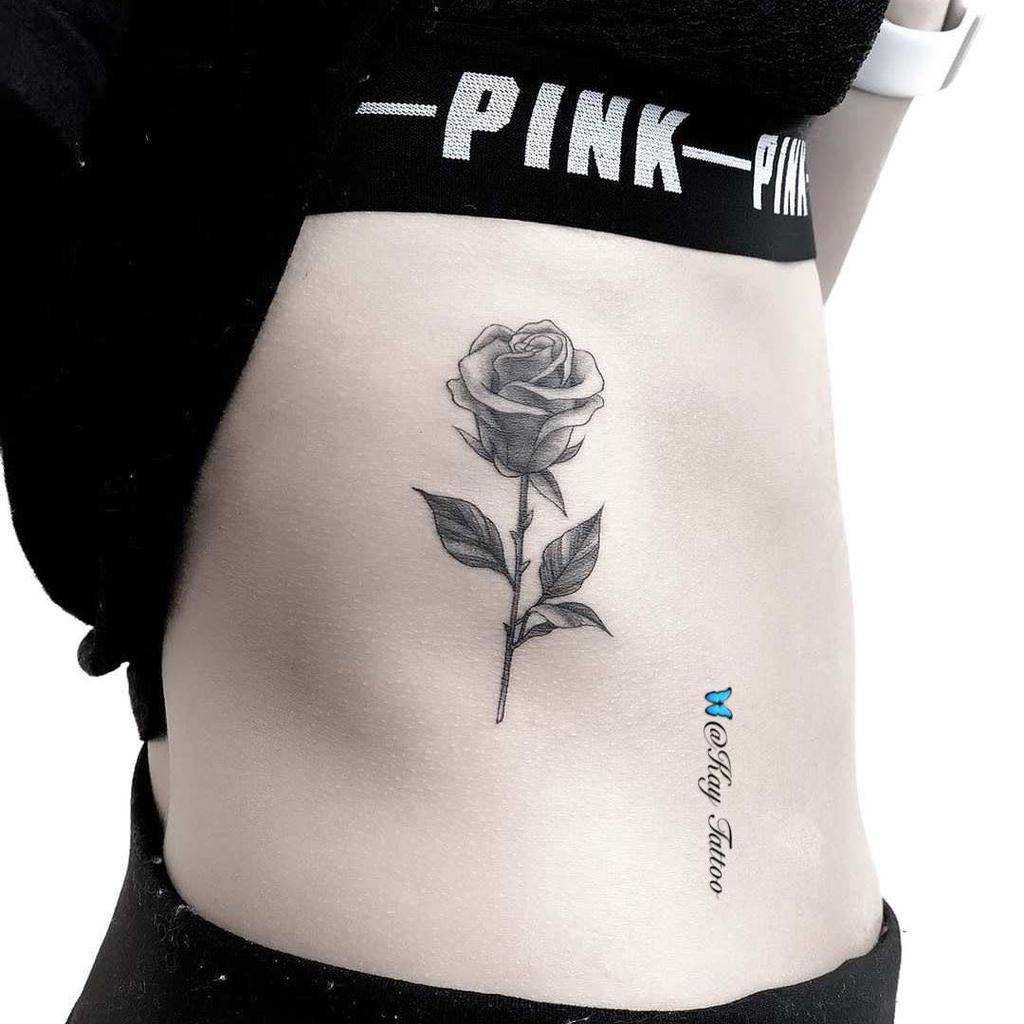 dotwork simple rose tatouages ktattoo_vegas