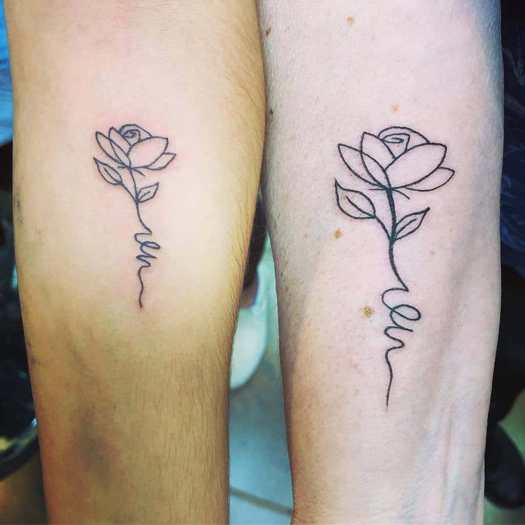 linework simple rose tatouages hattoncustomdesign