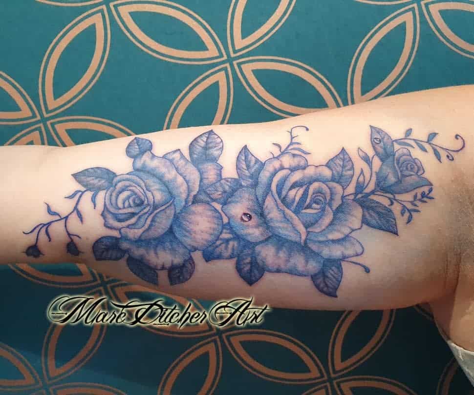 bras rose vigne tatouages marcditcher