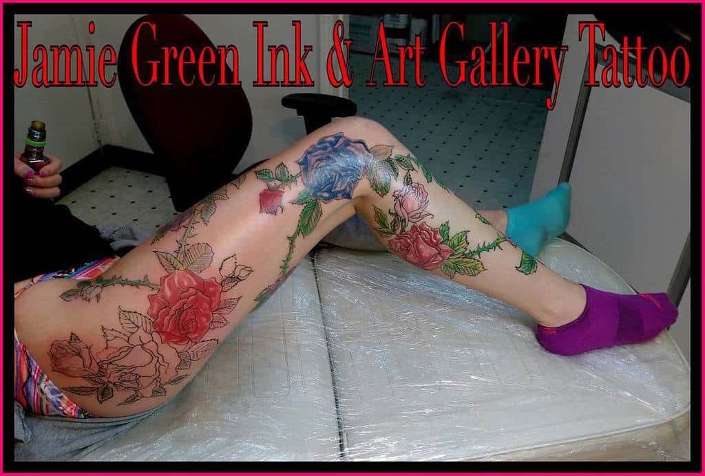 tatouages de vigne rose jamie_green_ink