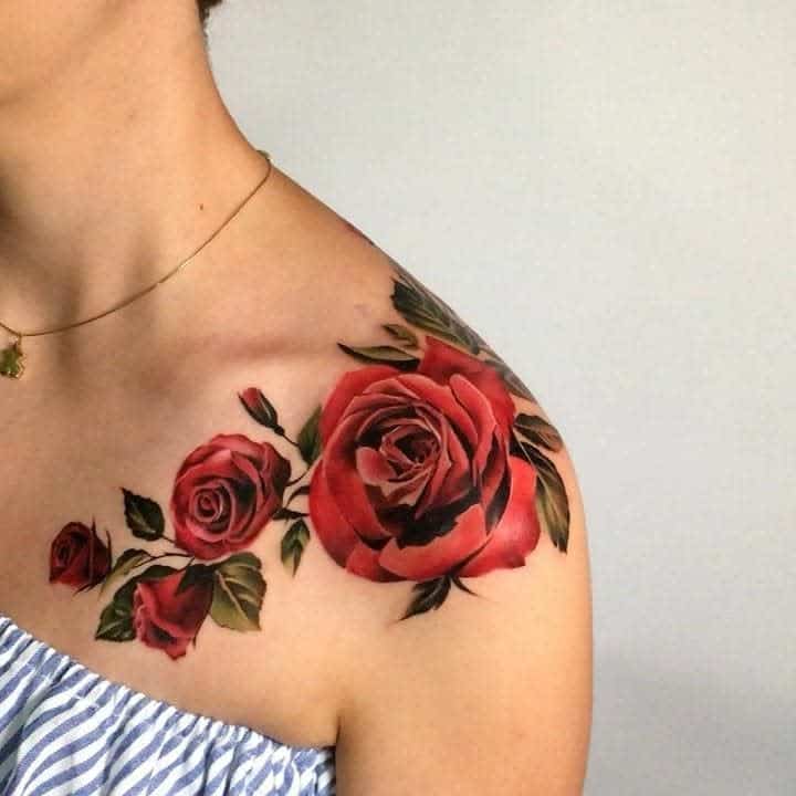 tatouages de vigne à l'épaule rose lindachristinefisher