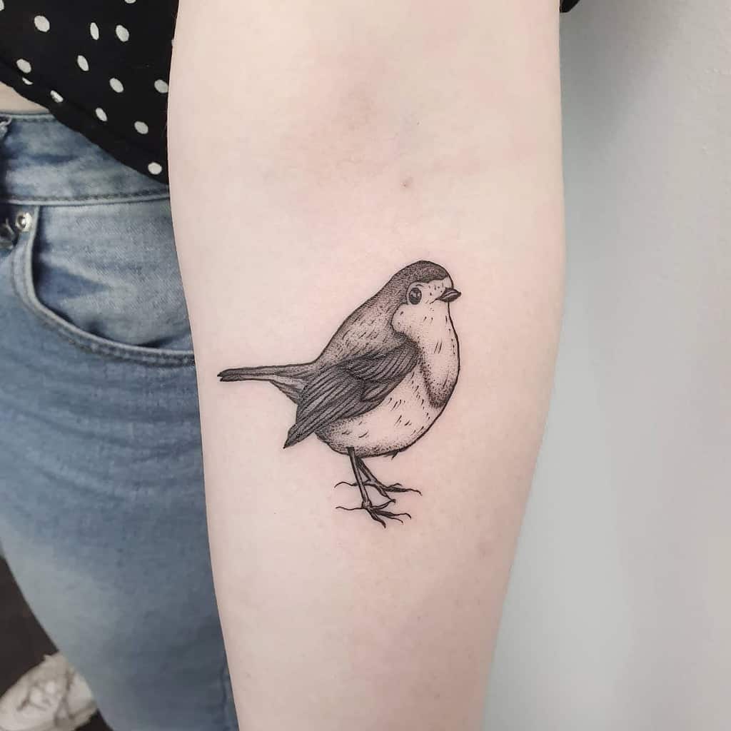 Tatouages d'avant-bras de petits oiseaux Studioinkwell