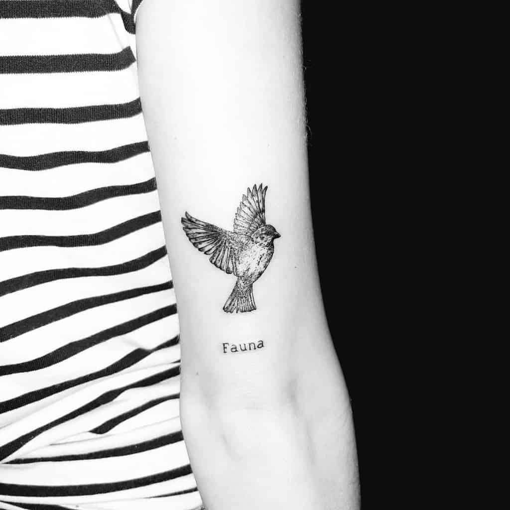 Tatouages de petits oiseaux sur les bras Tatouage d'Anna Doman
