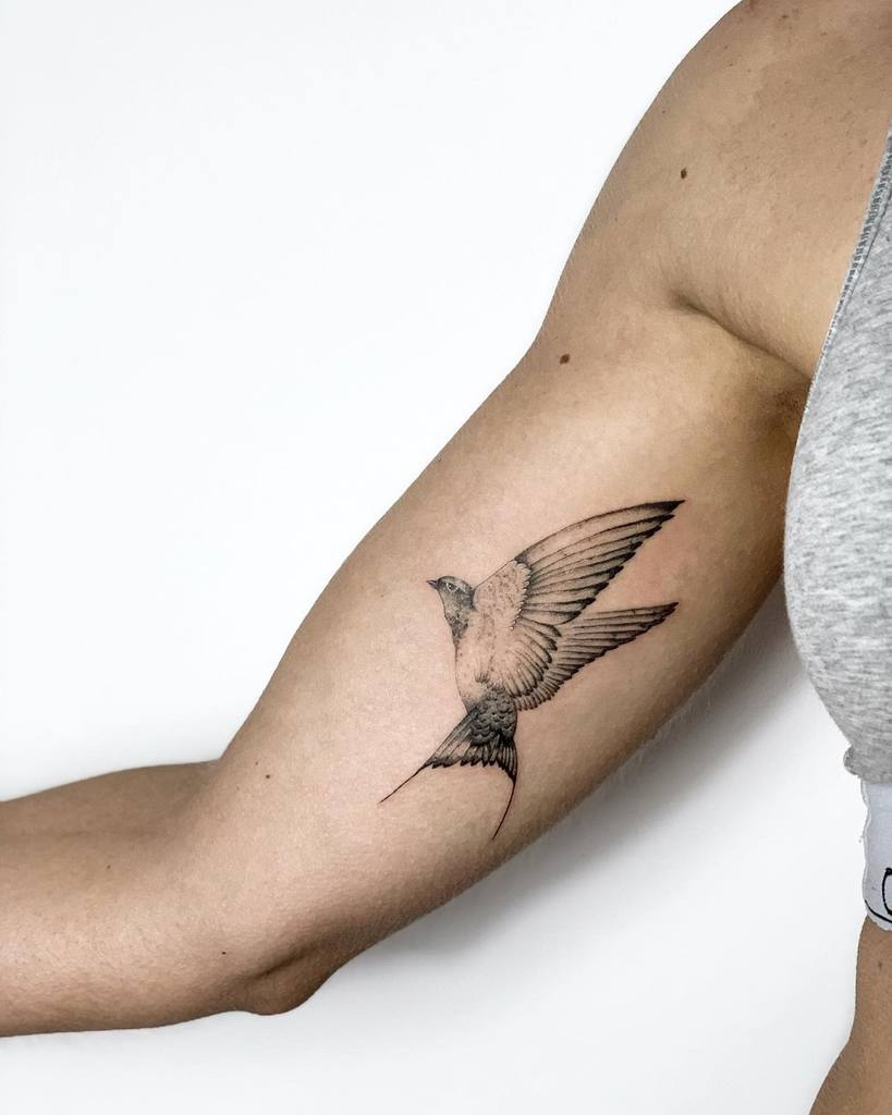 Tatouages de petits oiseaux sur les bras Masnuelo.tattoo