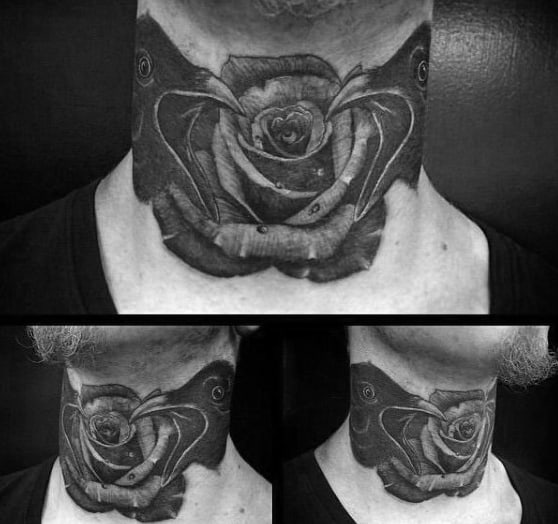 nextluxury réaliste 4 tatouages de cou de rose