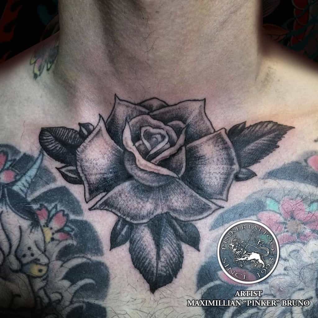 blackwork rose neck tattoos pinkertattoo_original_genova