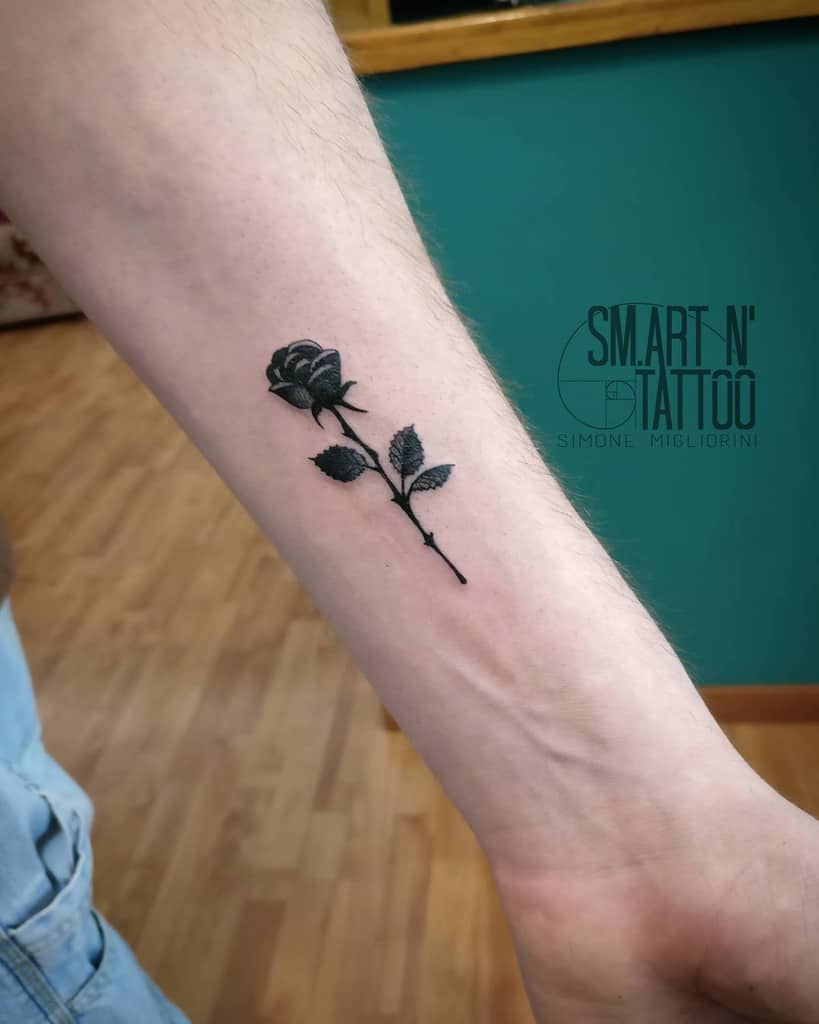 Tatouages d'avant-bras de petites roses 1 Sm.artntattoo