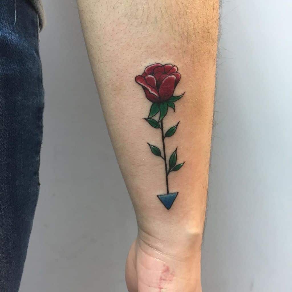 Tatouages de poignet en petites roses Conejomaloink