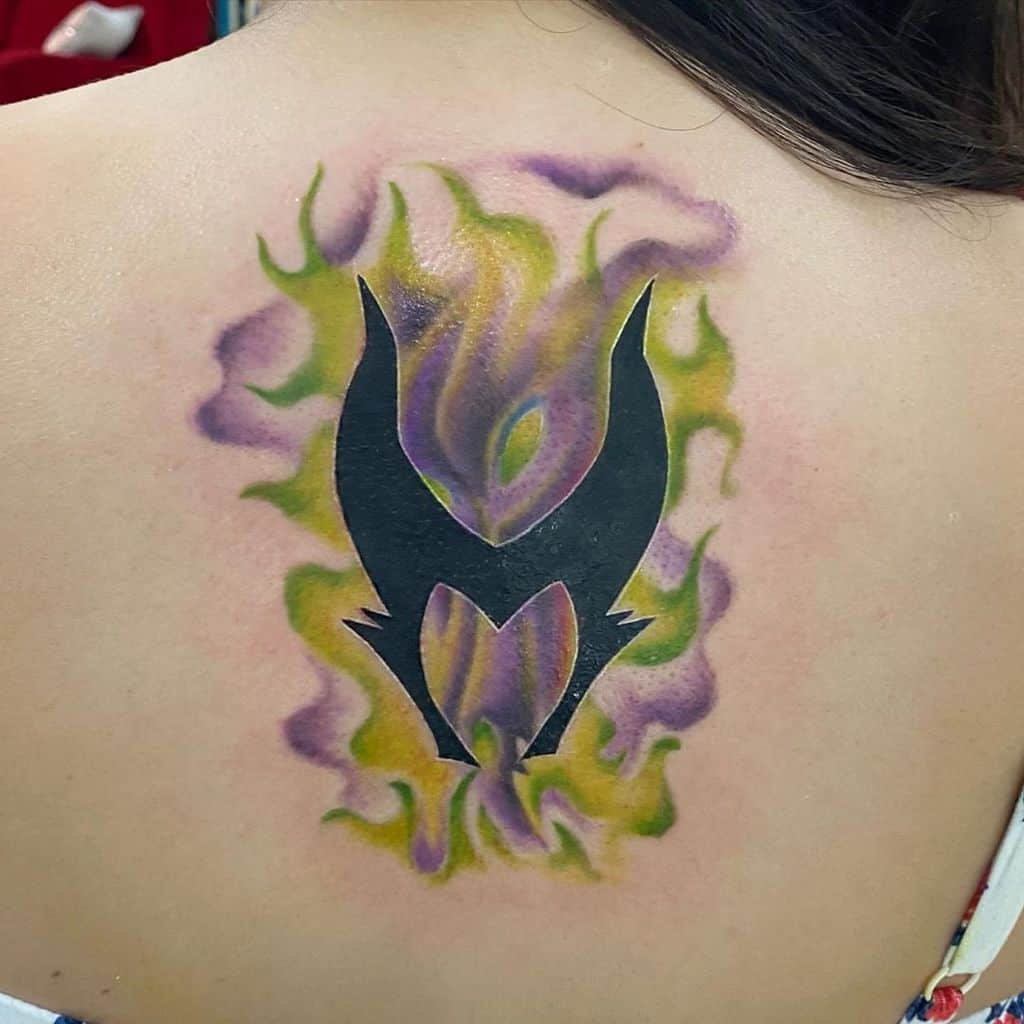 aquarelle tatouages maléfiques colorés carolla_deville