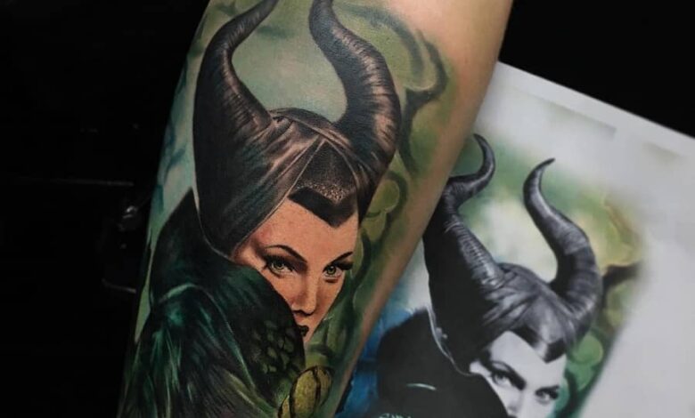 Top 65 Best Maleficent Tattoo Ideas – [2020 Inspiration Guide]