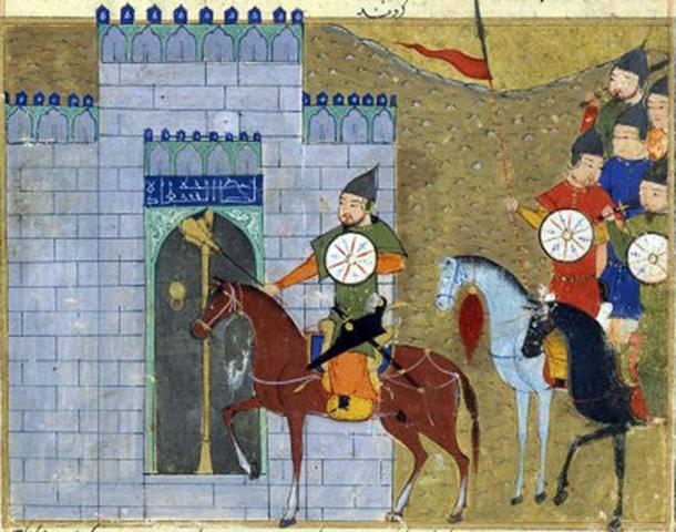 Genghis Khan entrant à Pékin. (Domaine public)