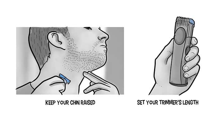 Façonner son cou avec un coupe-barbe