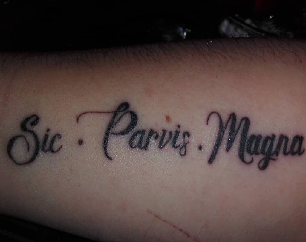 Blackwork Sic Parvis Magna Tattoos Supitsdeviant