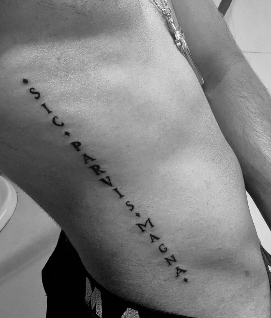 Blackwork Sic Parvis Magna Tattoos Aldrinpietersz
