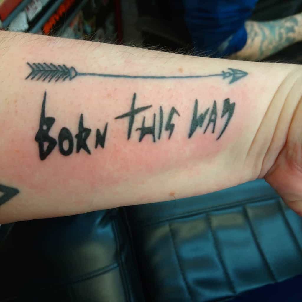 Blackwork Born This Way Tatouages Jenraefrances
