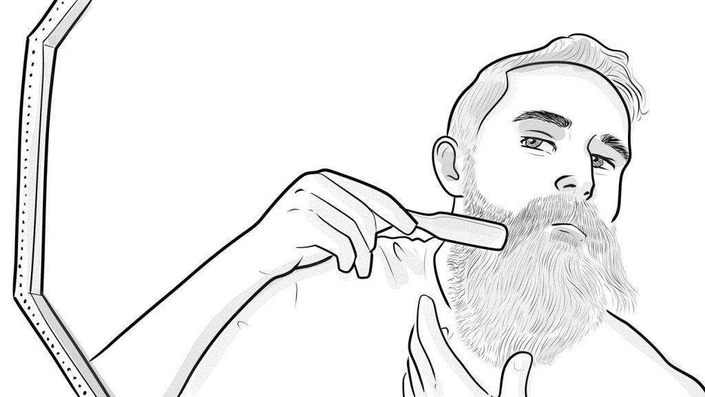 commencez à brosser votre barbe avec le grain