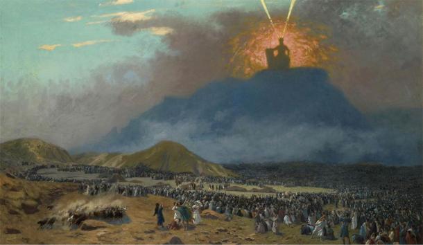 Moïse sur le mont Sinaï (peinture vers 1895-1900). (Jean-Léon Gérôme / Domaine public)