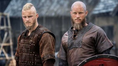Two actors from the History Channel series “Vikings.”