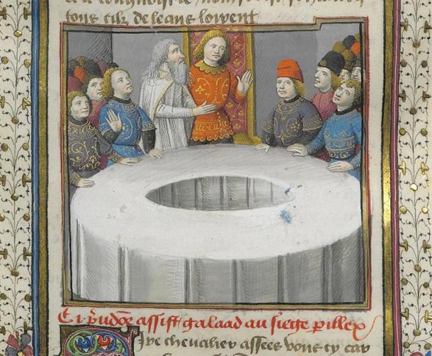 Sir Galahad prend le siège périlleux dans une illustration du XVe siècle, comme le mentionne la légende arthurienne. (Pmx / Domaine public)