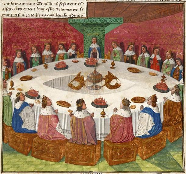 Légende arthurienne - Chevaliers de la Table Ronde d'après un manuscrit médiéval. (Michael Hurst / Domaine public)
