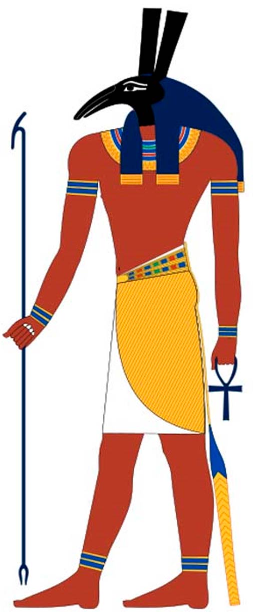 Set, frère d'Osiris et autre importante divinité de l'Égypte ancienne. D'après les peintures des tombes du Nouvel Empire