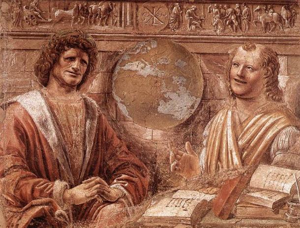 Héraclite pleurant et Démocrite riant, d'après une fresque italienne de 1477, Pinacoteca di Brera, Milan. (Domaine public) Certains pensent qu'Héraclite n'a pas achevé certaines de ses œuvres à cause de la mélancolie. Cette perception lui a valu d'être connu comme le 