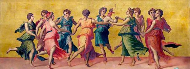 Danse d'Apollon et des neuf muses. (Shuishouyue / Domaine public)