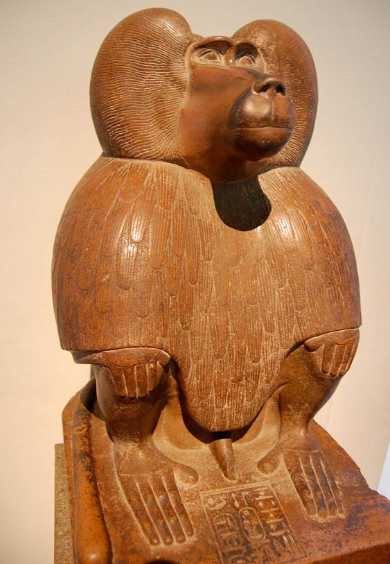 Représentation de Thoth en babouin, circa 1400 BC. 