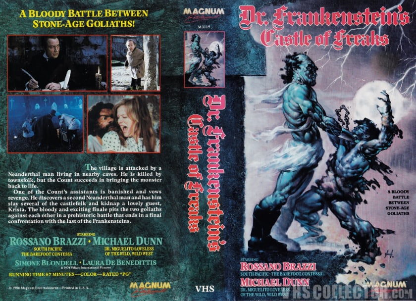 Les cassettes VHS les plus chères - Le château des monstres de Frankenstein