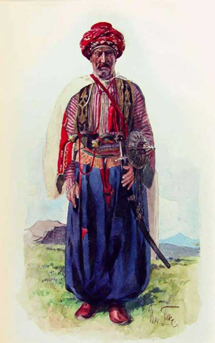 Homme yazidi en costume traditionnel (Max Karl Tilke / Domaine public)