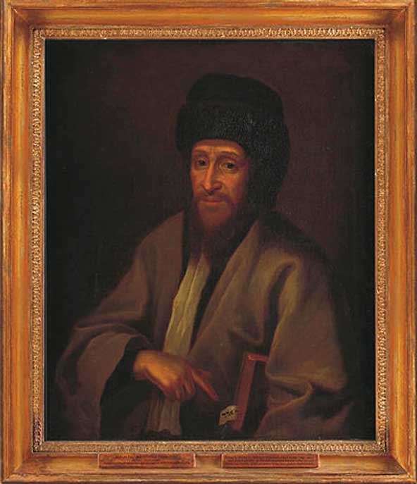 Rabbin Tzvi Hirsch ben Yaakov Ashkenazi (1714). (Domaine public)