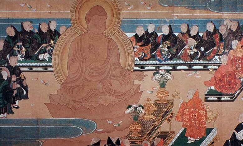 Shinto painting from manuscript of Todaiji, Nara, Japan