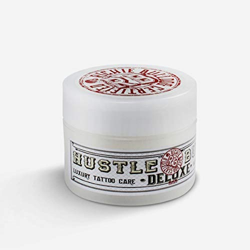 Hustle Butter Deluxe - Beurre de tatouage pour avant, pendant et après le processus de tatouage - Lubrifie et hydrate - Remplace à 100% les produits à base de pétrole - 1 oz