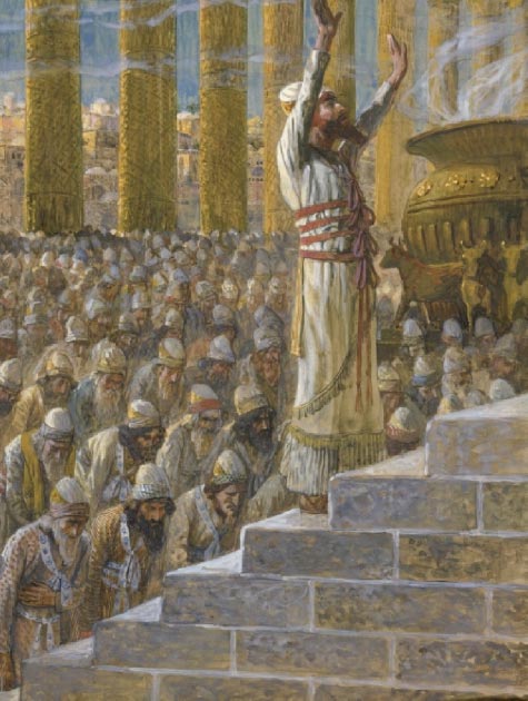 Salomon prie au temple de Jérusalem. (Jacques Tissot / Domaine public)