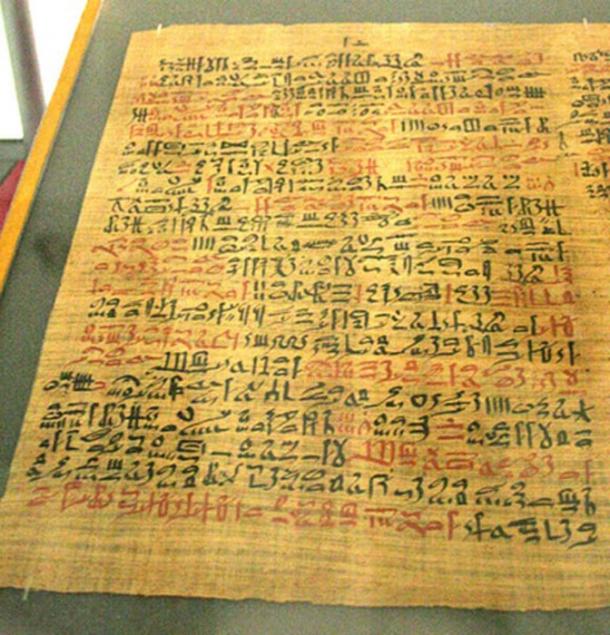 Le papyrus d'Ebers (vers 1550 av. J.-C.) de l'Égypte ancienne. (CC BY SA 3.0)
