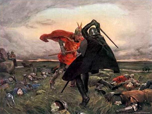 La bataille entre le roi Arthur et Sir Mordred est mentionnée dans la légende arthurienne. (Shakko / Domaine public)