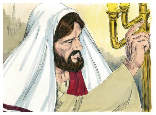 Illustration biblique de l'Évangile de Luc, chapitre 4, qui suggère que Jésus était alphabétisé (Jim Padgett / CC-BY-SA 3.0)