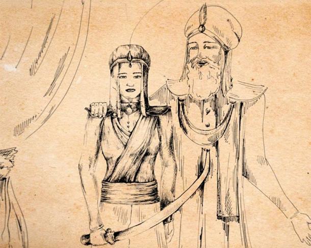 La formation de Razia était supervisée par son père, le sultan Iltutmish. (Avani Kamal / Google Arts & Culture)