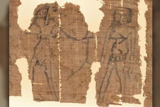 Le sort sexuel comprend une image d'Anubis tirant une flèche sur Kephalas. (Université du Michigan)