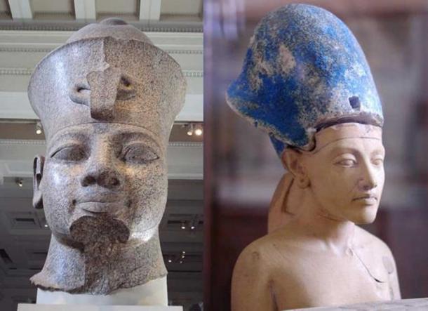 Amenhotep III (CC BY SA 3.0) et Akhenaton (Jon Bodsworth). La plupart des tablettes ont été datées des règnes de ces deux pharaons.