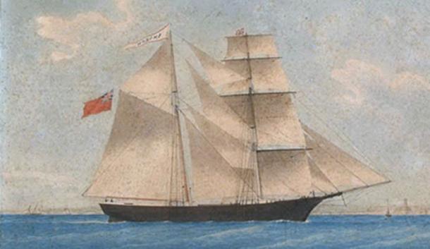 Une peinture de la Mary Celeste en Amazone en 1861. (Domaine public)