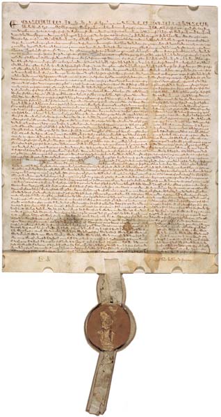 La version de 1297 de la Magna Carta, l'un des quatre originaux du document. (Domaine public)