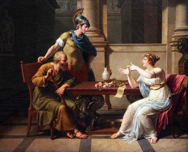 Le débat de Socrates et Aspasia 