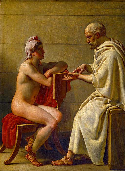 Socrates et Alcibiades de Christoffer Wilhelm Eckersberg 