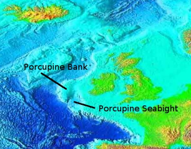 Porcupine Bank and Seabight, bathymétrie de l'Atlantique Nord-Est