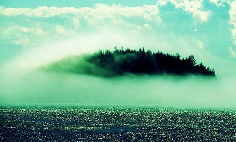 Strange Island in Fog