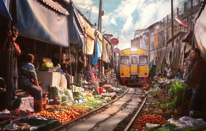 8 Marché ferroviaire de Maeklong - Thaïlande