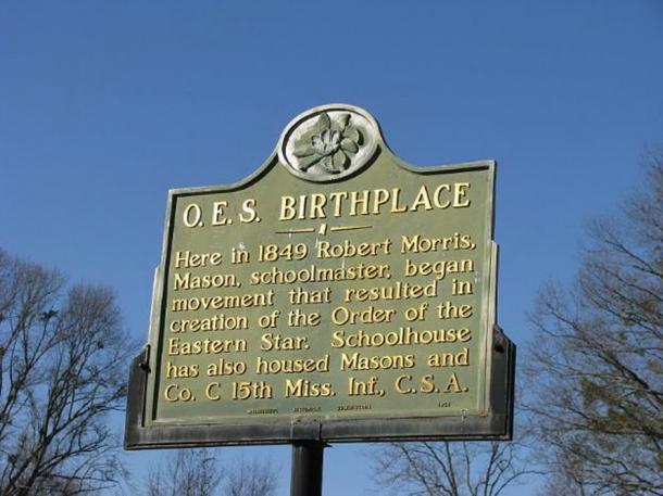 Signez : Ordre du lieu de naissance de l'étoile de l'Est. Eureka Masonic College (The Little Red School House) dans le comté de Holmes, Mississippi. (NatalieMaynor/CC BY 2.0)